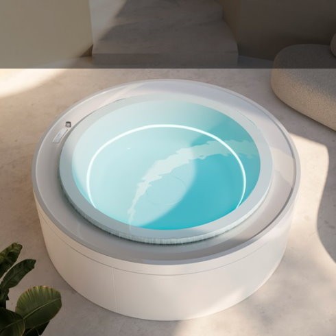 Runder Skimmer-Whirlpool Fusion 200 | Gruppo Treesse | Überlaufbadewanne mit Ghost System