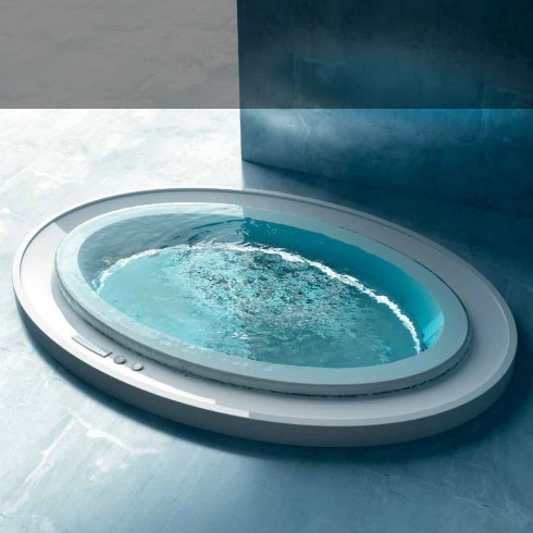 Ovaler Skimmer-Whirlpool Fusion 231 | Gruppo Treesse | Überlaufbadewanne mit Ghost System