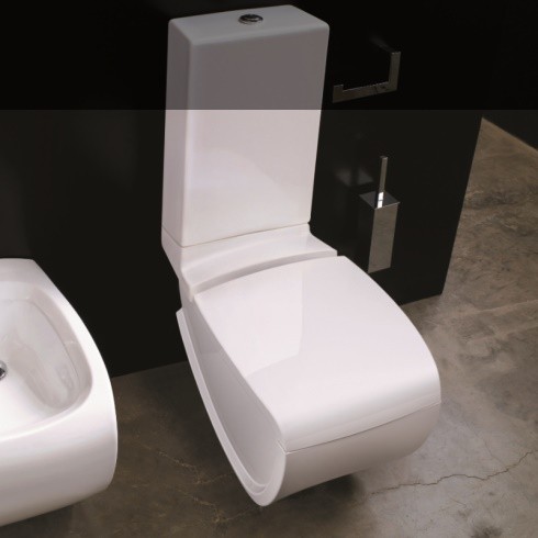 Hidra | Stand-WC mit Spülkasten | Hi-Line | weiß