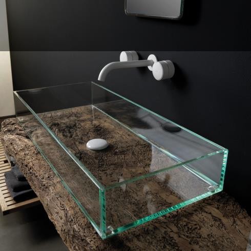 Aufsatz-Waschschale Glass | 80cm