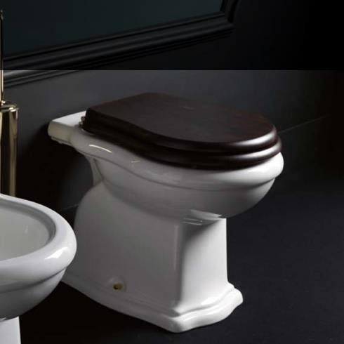 Axa Stand-WC Contea | mit WC-Sitz aus dunklem Holz
