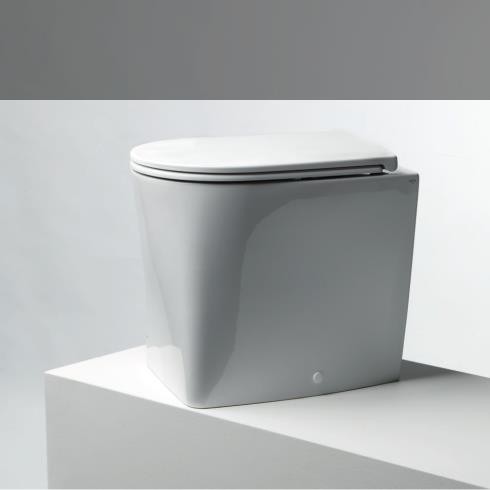 Axa Stand-WC DP | spülrandlos | 50cm | mit WC-Sitz weiß