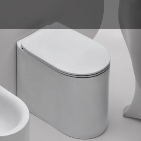 Axa Stand-WC Delano | spülrandlos | 54cm | mit WC-Sitz | weiß glänzend