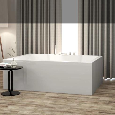 große freistehende rechteckige Badewanne Badewanne Iroh | 180x120