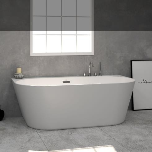 Banos10 | Wand-Badewanne Taris | weiß | 170x90