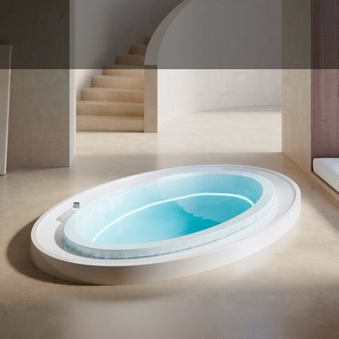 Ovaler Skimmer-Whirlpool Fusion 231 | Gruppo Treesse | Überlaufbadewanne mit Ghost System