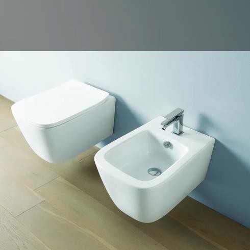 Wand-WC/Bidet-Set Serie A16 | Soft Close Sitz