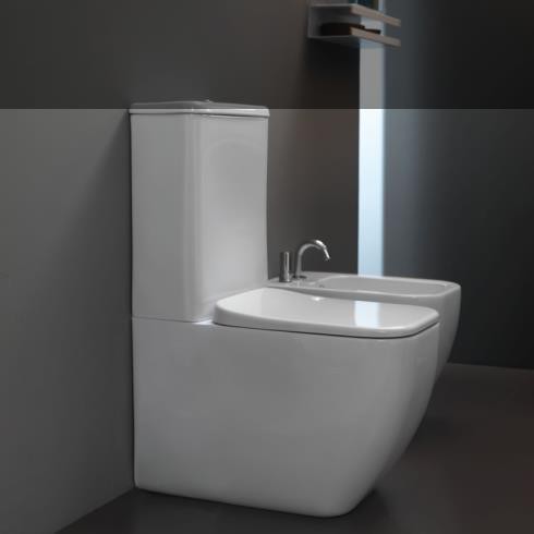 GSG | Stand WC mit Spülkasten | Serie Brio | Soft Close WC-Sitz Slim Quick Release