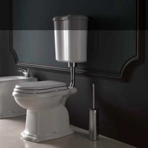 Axa Stand-WC Contea mit Wandspülkasten | mit WC-Sitz in weiß