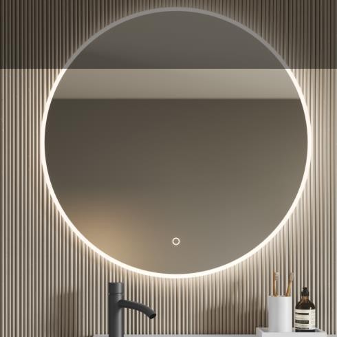 Wandspiegel Circlite mit LED-Rahmen | 100cm | rund