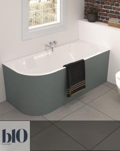 Banos10 | Wand-Badewanne Taris zum Eckeinbau | weiß | 170x80 | Rechtsversion