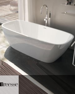  Freistehende Badewanne Brio | weiß glänzend