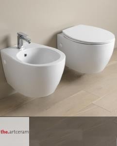 Wand-WC/Bidet-Set Serie Step | Soft Close Sitz