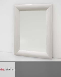 Wandspiegel Vela | 90x70 | weiß lackiert
