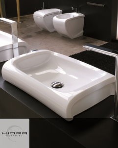 Aufsatzwaschschale Hi-Line | 60 cm | weiß | Hidra Ceramica