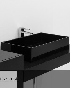 Waschtischschale Box | 60 x 35,5 | schwarz