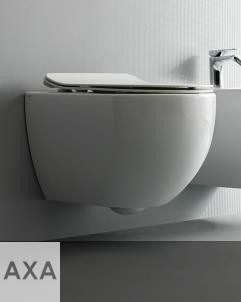Axa Wand-WC Glomp | spülrandlos | 52cm | mit WC-Sitz weiß