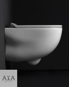 Axa Wand-WC Wild | spülrandlos | 52cm | mit WC-Sitz weiß