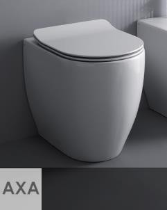 Axa Stand-WC Glomp | spülrandlos | 51cm | mit WC-Sitz weiß