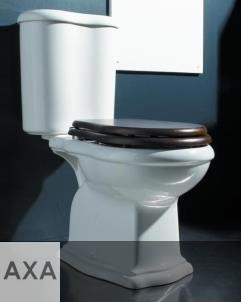 Axa Stand-WC mit Spülkasten Contea | mit WC-Sitz aus dunklem Holz