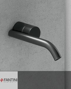 Fantini Einloch-Wandauslauf-Waschtischarmatur AA/27 | Aboutwater Fanini + Boffi | Matt Gun Metal PVD