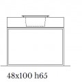 Waschtischkonsole Skyland mit Untergestell | 100x48cm