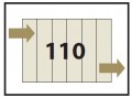 Anschlussschema 110 | Vorlauf: links oben | Rücklauf: rechts unten