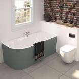 Banos10 | Wand-Badewanne Taris zum Eckeinbau | weiß | 170x80 | Rechtsversion