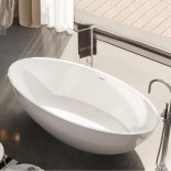  Freistehende Badewanne Carezza | weiß glänzend