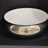 Hidra Ceramica Waschschale TAO | TA19 | 43cm | weiß/silber | Dekor 014
