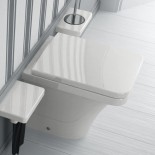 Stand-WC/Bidet-Set Serie Flat | Soft Close Sitz