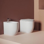Stand-WC und Stand-Bidet Serie Giò Evolution | Soft Close Sitz | Ausführung weiß 