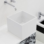 Waschtischschale Box | weiß glänzend