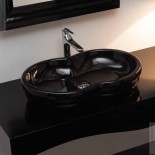 GSG | Time | klassische Aufsatz-Waschschale | 65cm | schwarz glänzend