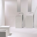 wandstehende Waschtischsäule OZ | weiß glänzend