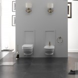 Wand-WC und Bidet der Serie Time Collection von GSG | weiß