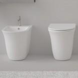 GSG Ceramic Design | Stand-Bidet Flut mit Stand-WC (separat zu bestellen)