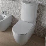 GSG Smart Clean | Spülrandloses Stand-WC mit Keramik-Spülkasten mit Quick release und Soft Close WC-Sitz 