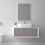GSG | Milano | Unterschrank für Aufsatzwaschbecken mit 1 Auszug | 100cm (ohne Waschbecken)