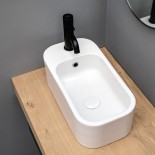 Handwaschbecken Cosa 48.25 | Mini-Aufsatz- oder Wandwaschbecken | 48x25cm
