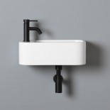 Handwaschbecken Cosa 48.25 | Mini-Aufsatz- oder Wandwaschbecken | 48x25cm | Wandmontage