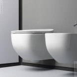 Axa Wand-WC White Jam | spülrandlos | 52cm | mit WC-Sitz weiß
