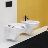 Axa Wand-WC und Bidet Contea | mit WC-Sitz weiß