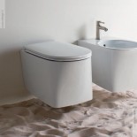 Axa Wand-WC DP | spülrandlos | 50cm | mit WC-Sitz weiß
