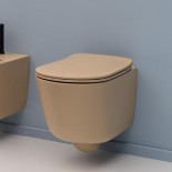 Axa Wand-WC Eva A-Sound | spülrandlos | 55cm | mit WC-Sitz | sahara matt