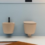 Axa Wand-WC Eva | spülrandlos | 55cm | mit WC-Sitz | sahara matt