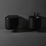 Axaone | Wandbidet und WC Serie Delano | schwarz matt