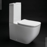Axa Stand-WC mit Spülkasten White Jam | spülrandlos | 70cm | mit WC-Sitz weiß
