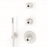 Zwei-Wege Thermostat I Balocchi | weiß matt | mit Handbrause und Wandbogen