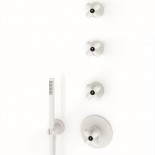 Drei-Wege Thermostat I Balocchi | weiß matt | mit Handbrause und Wandbogen